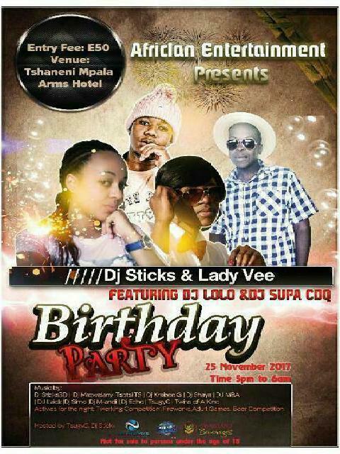 Dj Sticks And Lady Vee Birthday Party Pic